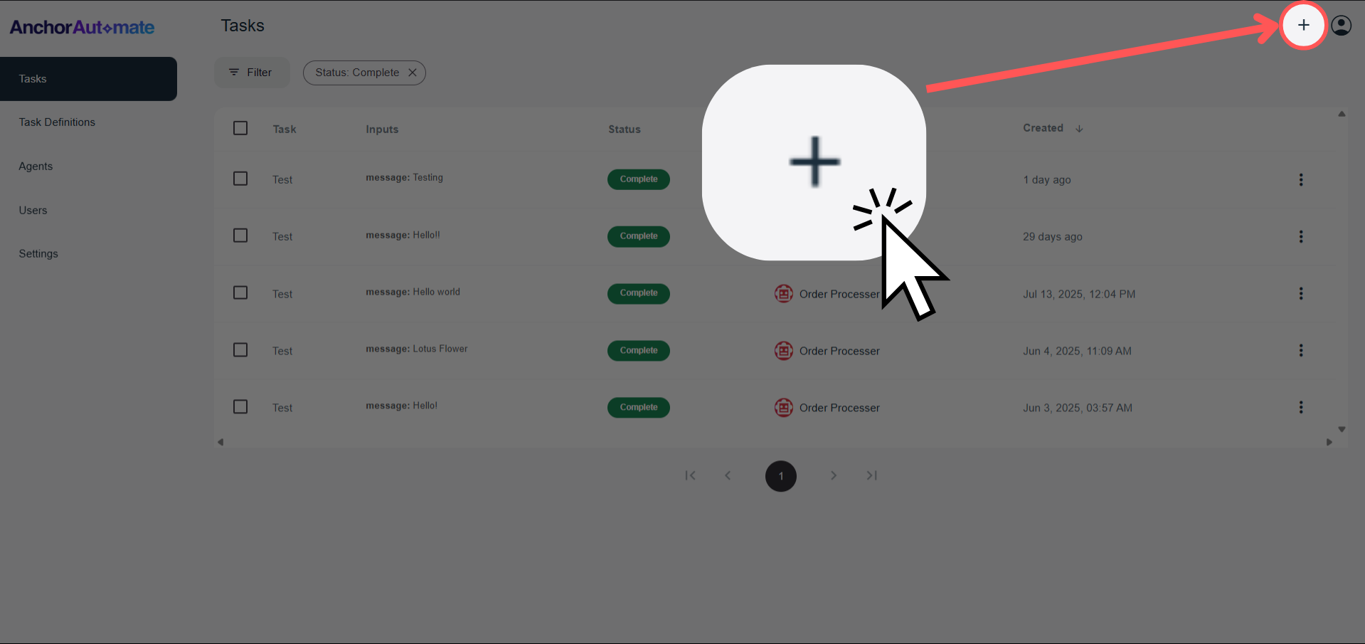 Task Definition Example